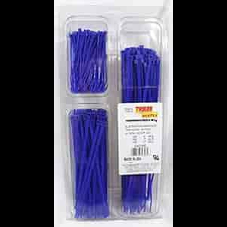 Colored Nylon Wire Tie Strap Assortment (200) 4" Length, 18 lb Loop Tensile Strength