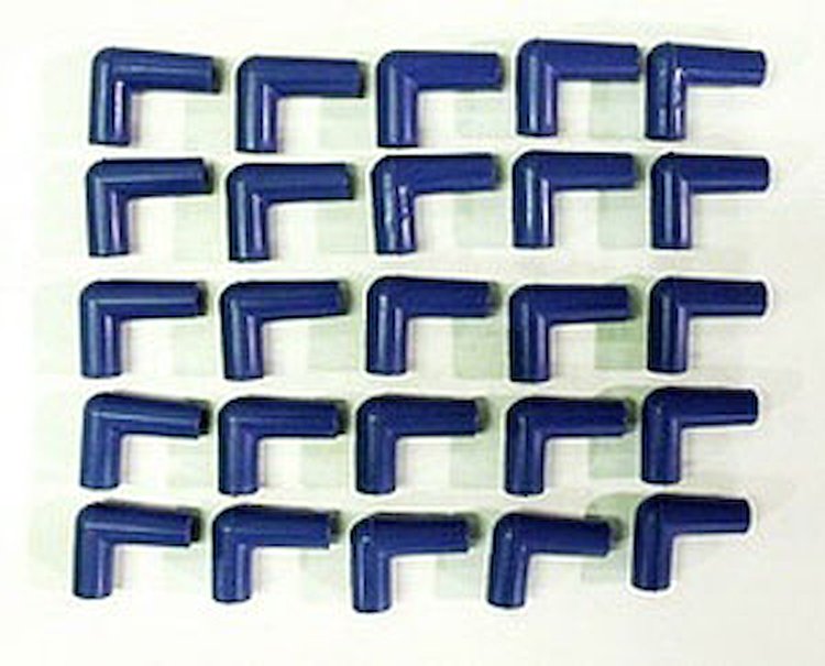 Spark Plug Boots 90 Degree, Silicone, Blue