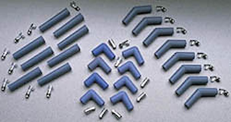 Spark Plug Boot & Terminal Kit 90 Degree, Silicone, Blue