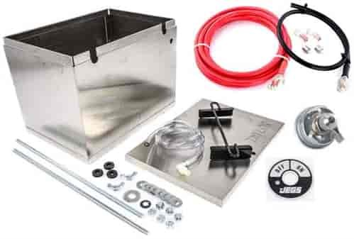 Aluminum Battery Box Kit - 13.500 in. L x 9.500 in. W x 10 H