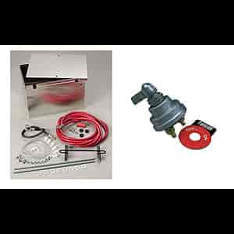 Aluminum Battery Box Kit w/Cables 13.5" L x 9.5" W x 10" H