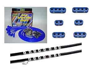 Spiro Pro 8mm Wire Kit - Blue Universal Fit, 8 cyl