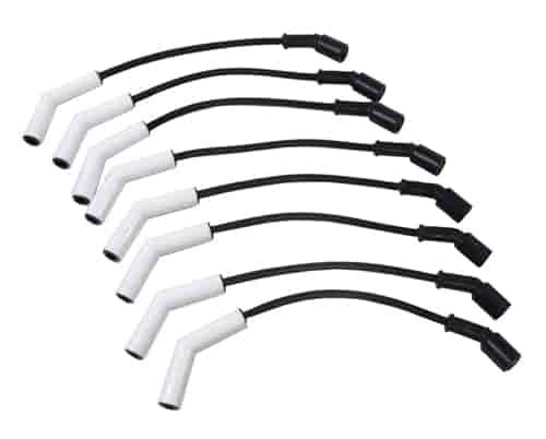 Spiro Pro Ignition Wire Set; 8 mm. Ceramic Boot; Wire Set; Black; Fits GM 8.1L Gen VII engine