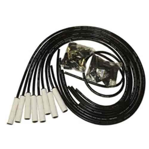 Spiro Pro Ignition Wire Set 8 mm. Ceramic Boot Universal Wire Set 180 deg. Black