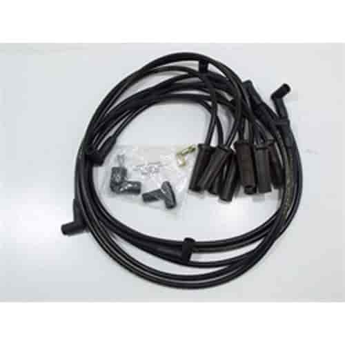 ThunderVolt 8.2mm 40 ohm Ferrite Core Performance Ignition Wire Set Custom Fit 6 cyl. Black