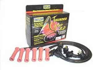 ThunderVolt 8.2mm 40 ohm Ferrite Core Performance Ignition Wire Set Custom Fit 6 cyl. Black