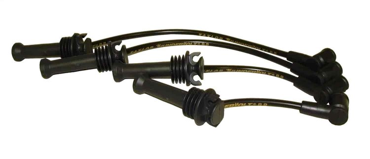 ThunderVolt 8.2mm 40 ohm Ferrite Core Performance Ignition Wire Set Custom Fit 6 cyl. 90 deg. Black