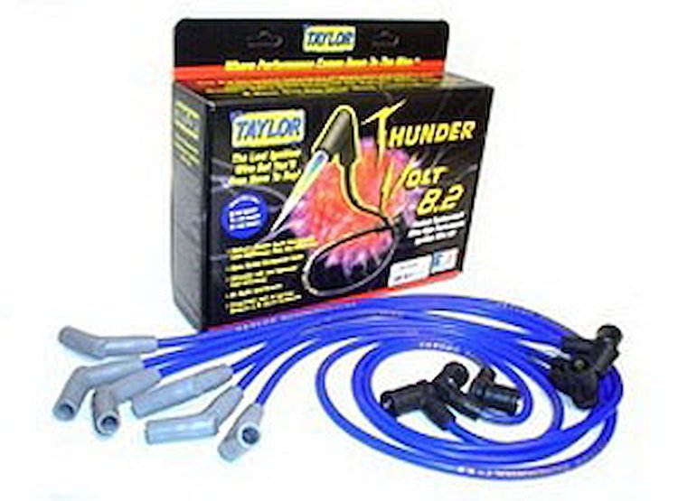 ThunderVolt 8.2mm 40 ohm Ferrite Core Performance Ignition Wire Set Custom Fit 6 cyl. Blue