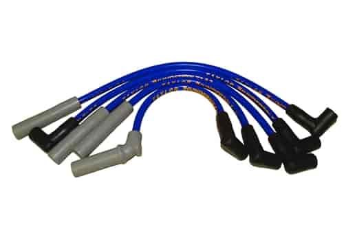 ThunderVolt 8.2mm 40 ohm Ferrite Core Performance Ignition Wire Set Custom Fit Blue 4 Cylinder