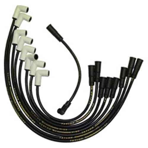 ThunderVolt 8.2 mm. Ignition Wire Set; Ceramic Boot; Wire Set 90 deg.; Black; Fits Chevy Camaro/Fire