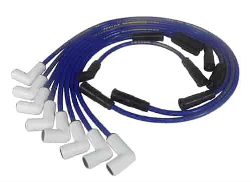 ThunderVolt 8.2 mm. Ignition Wire Set; Ceramic Boot; Wire Set 90 deg. Blue; Fits Chevy Camaro/Firebi