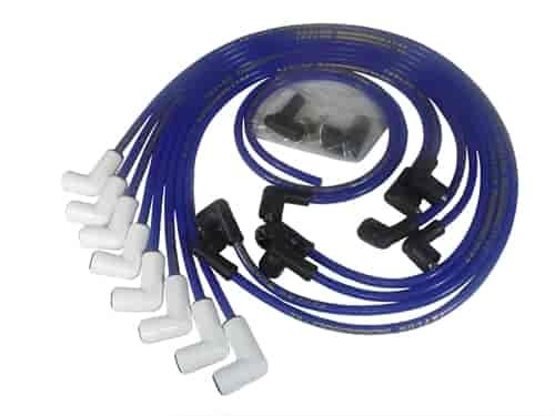 ThunderVolt 8.2 mm. Ignition Wire Set Ceramic Boot Wire Race Fit Set 90 deg. Blue Chevy SB Over Valve Cover Socket