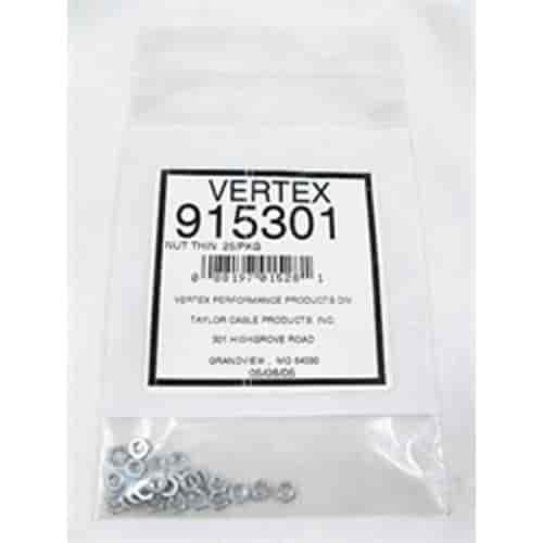 Thin Nut Hex Fixed Point Ground Nut 25 pc.