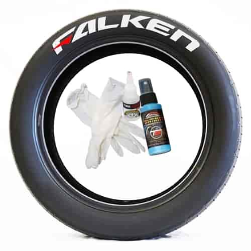 Falken with Red Dashes Tire Lettering