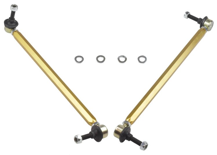 KLC178 Front Sway Bar Link Assembly Heavy Duty Adjustable Steel Ball (360 mm C to C) for 2010-2015 Chevrolet Camaro Front Coupe