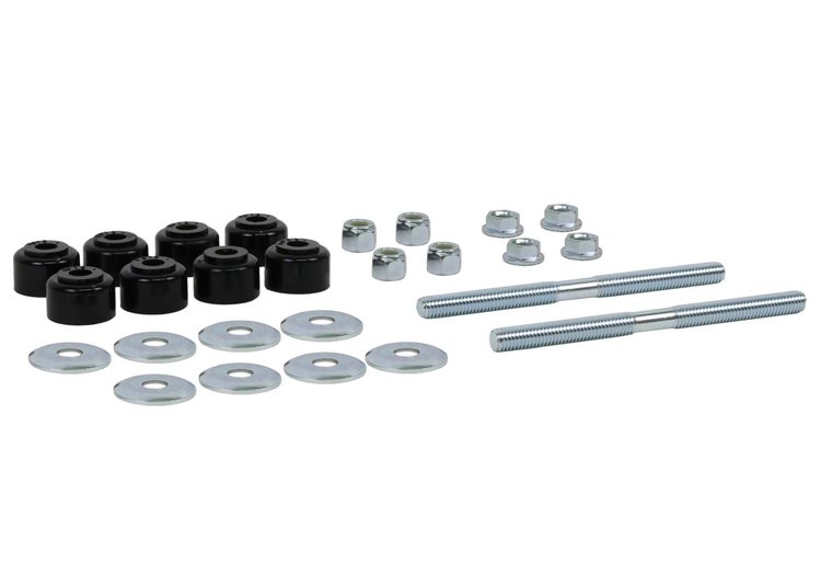 W21806S Universal Sway Bar Link Threaded Rod w/ Poly Bushings [140 mm]