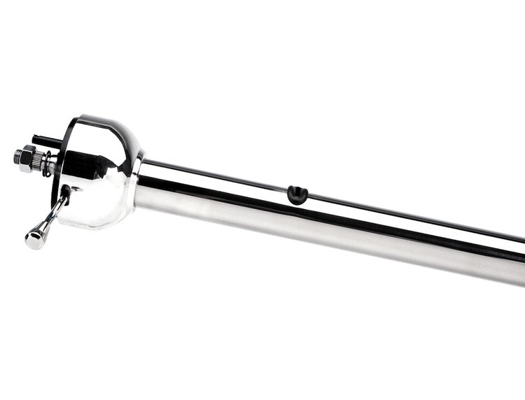Corvette Floorshift Straight Column 53-62 w/hazard Polished Stainless