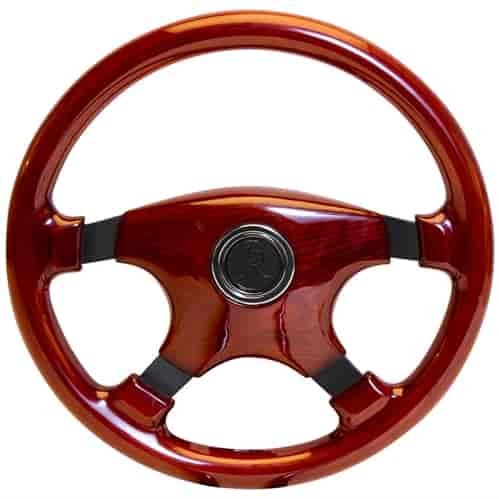 Woody's IV Steering Wheel Mahogany and Black