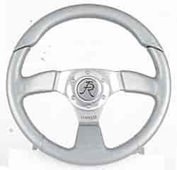 Steering Wheel Meg-A-Force Fiber 3-spoke (Silver) Steering Wheel