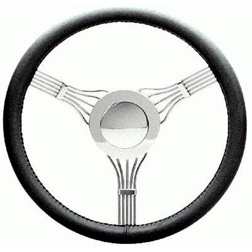 Banjo Steering Wheel Black Leather Wrap