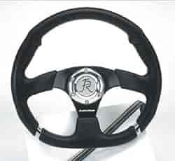 D-luxe 13 8 inch Black Steering Wheel