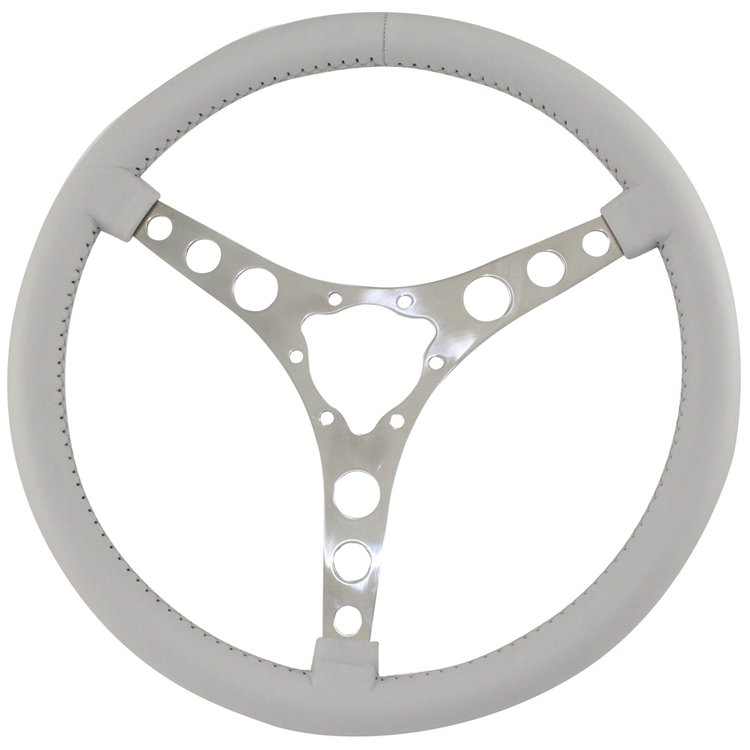 Corvette Steering Wheel Light Grey Leather