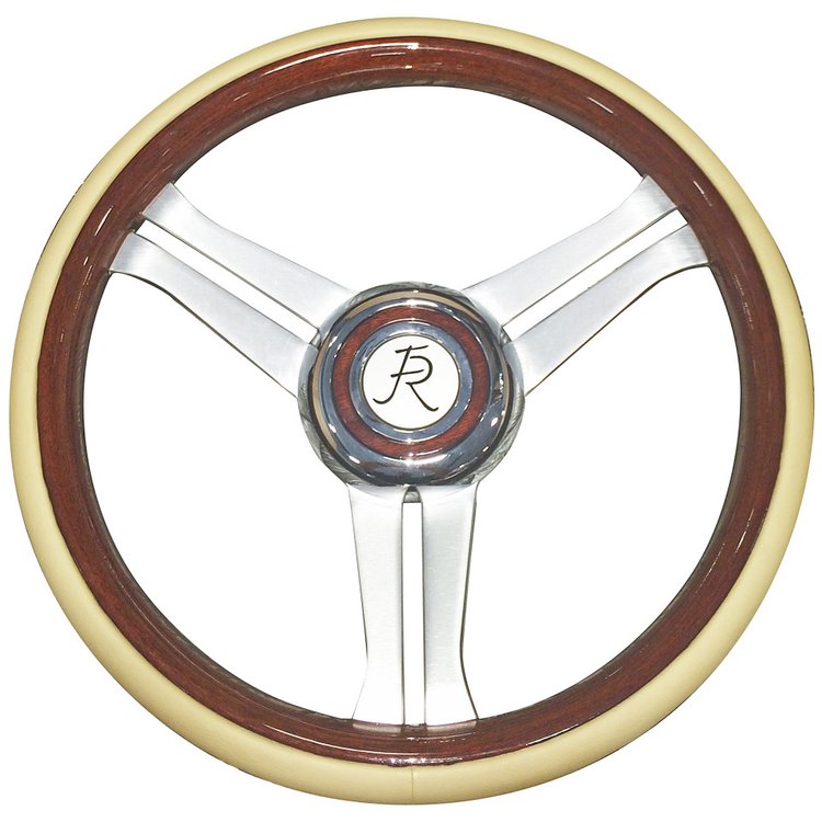 Navigator Steering Wheel Combination Wood & Light Tan Leather
