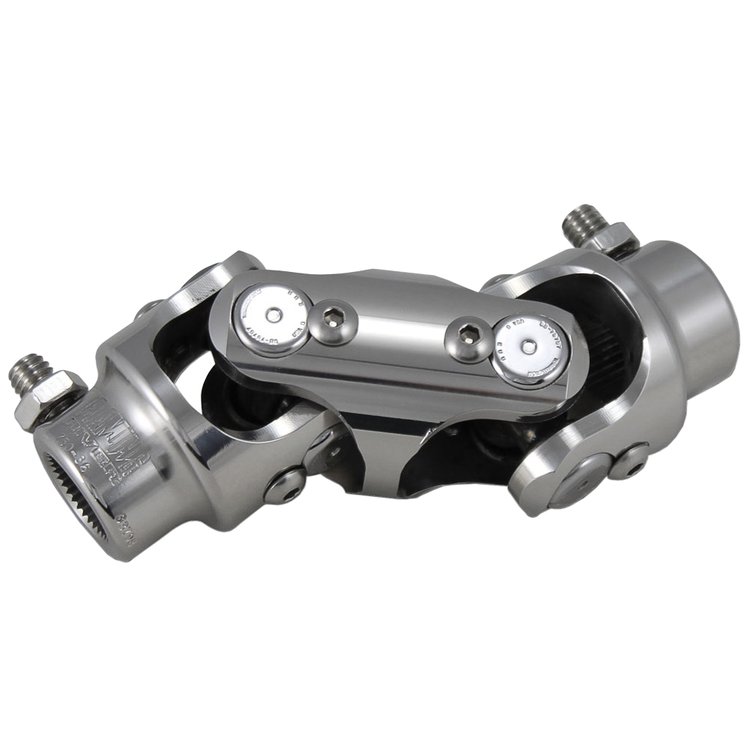 Stainless Steel Billet Double U-Joint 3/4" Smooth x 3/4" DD