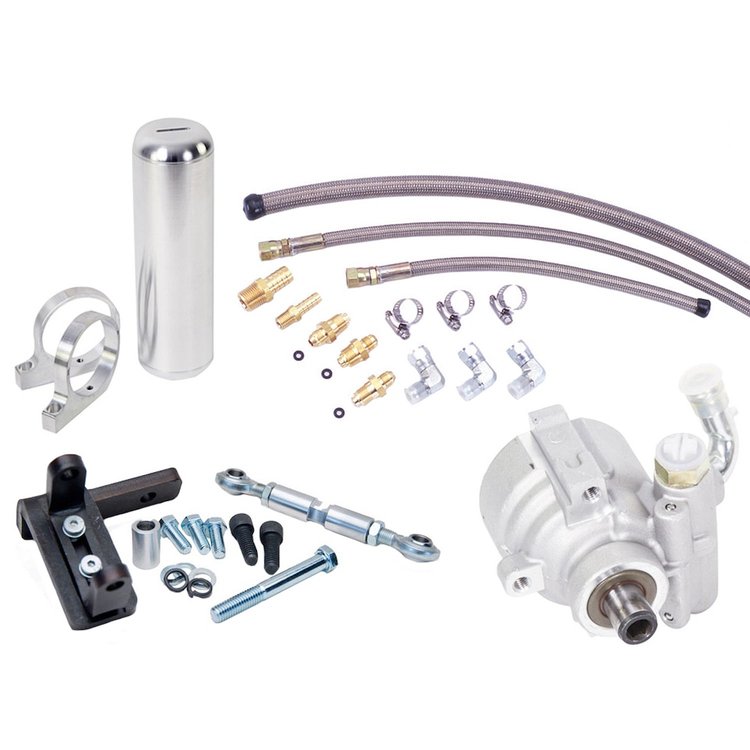 Transverse Compact Low Flow Power Steering Pump Kit Small Block Chevy