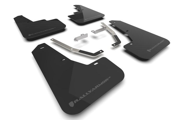 MF106URBLKGR Mud Flap Kit Fits Select Subaru Crosstrek Lift/AT  - Grey Logo