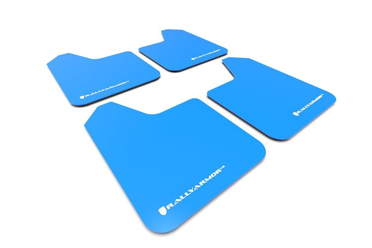 MF12URBLWH Mud Flap Kit for Universal Fit - BlUE Mud Flap/White Logo