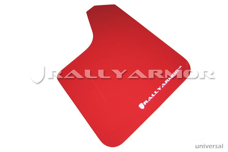 MF12URRDWH Mud Flap Kit for Universal Fit - Red Mud Flap/White Logo