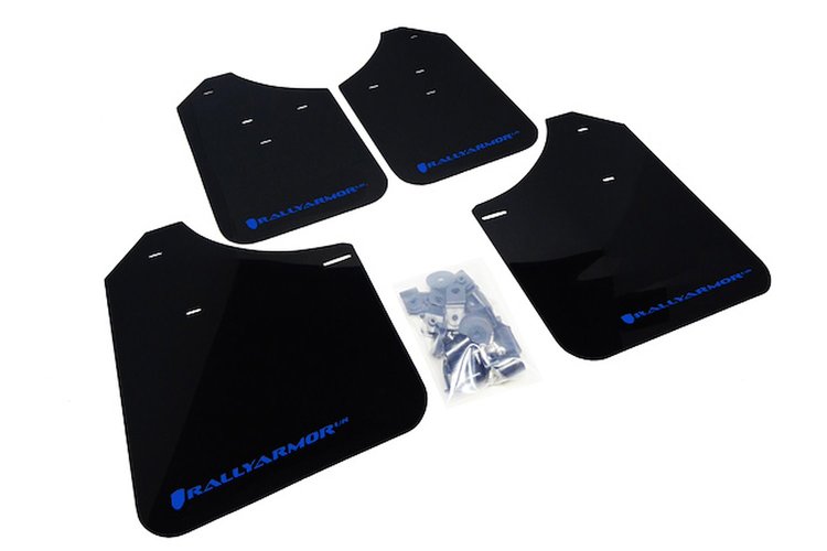 MF1URBLKBL Mud Flap Kit for 2002-2007 Subaru Impreza WRX/STI / 2002-2007 Subaru Impreza RS/2.5i - Blue Logo