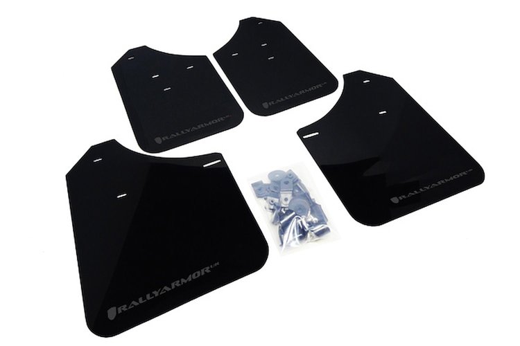 MF1URBLKGRY Mud Flap Kit for 2002-2007 Subaru Impreza WRX/STI / 2002-2007 Subaru Impreza RS/2.5i - Grey Logo