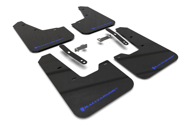 MF21URBLKBL Mud Flap Kit Fits Select KIA Niro - Blue Logo