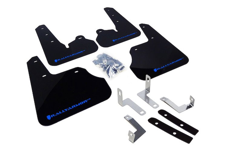 MF22URBLKBL Mud Flap Kit for 2012-2016 Subaru Impreza Limited, Premium, Sport - Blue Logo