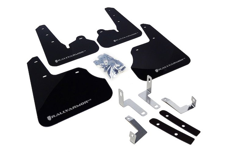 MF22URBLKSIL Mud Flap Kit for 2012-2016 Subaru Impreza Limited, Premium, Sport - Silver Logo