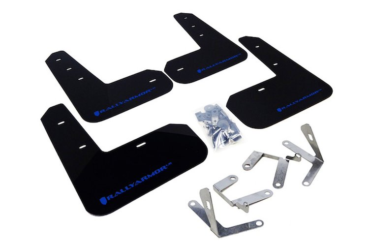MF23URBLKBL Mud Flap Kit for 2013-2016 Toyota FR-S / 2013-2019 Subaru BRZ - Blue Logo