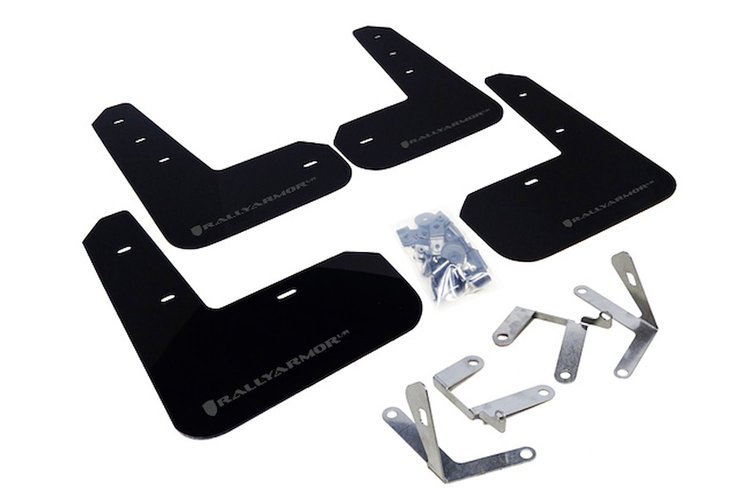 MF23URBLKGRY Mud Flap Kit for 2013-2016 Toyota FR-S / 2013-2019 Subaru BRZ - Grey Logo