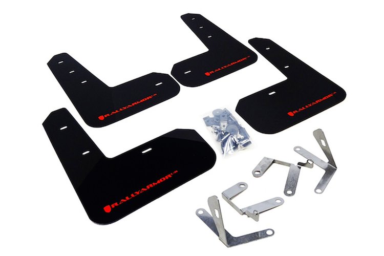 MF23URBLKRD Mud Flap Kit for 2013-2016 Toyota FR-S / 2013-2019 Subaru BRZ - Red Logo