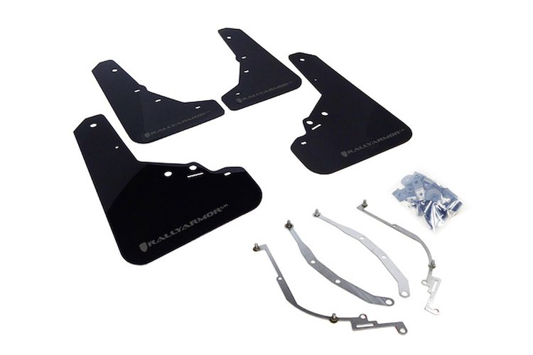 MF25URBLKGRY Mud Flap Kit for 2012-2019 Fiat Fiat 500 Abarth, 500T, Sport - Grey Logo