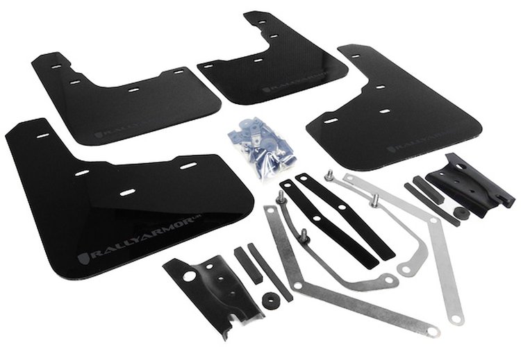 MF29URBLKBL Mud Flap Kit for 2013-2019 Ford Fiesta ST - Blue Logo