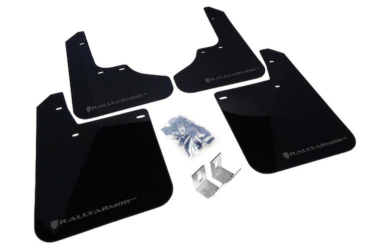 MF2URBLKGRY Mud Flap Kit for 1993-2001 Subaru Impreza RS/LX/GL/Sport - Grey Logo