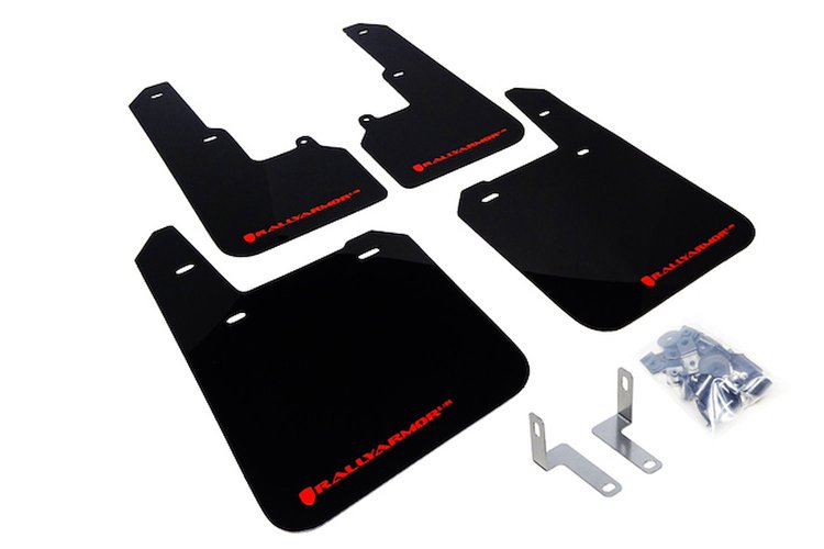 MF36URBLKRD Mud Flap Kit for 2015-2019 Subaru Outback 2.5i, 2.5i Premium, 2.5i Limited, 3.6R Limited - Red Logo