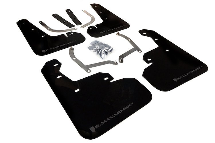 MF45URBLKGRY Mud Flap Kit for 2017-2023 Subaru Impreza Limited, Premium, Sport - Grey Logo