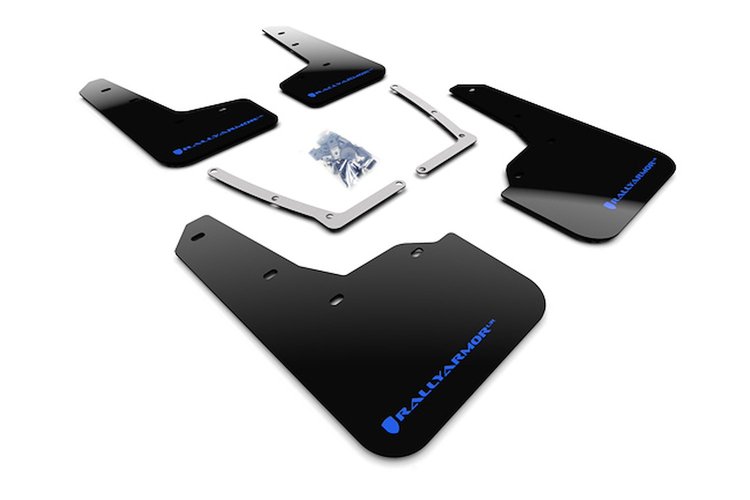 MF50URBLKBL Mud Flap Kit for 2016-2020 Honda Civic Sedan, Coupe - Blue Logo