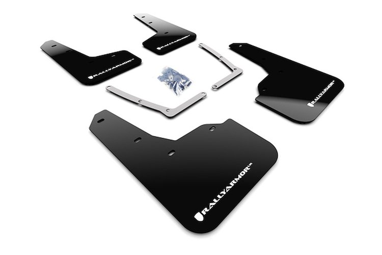 MF50URBLKWH Mud Flap Kit for 2016-2020 Honda Civic Sedan, Coupe - White Logo