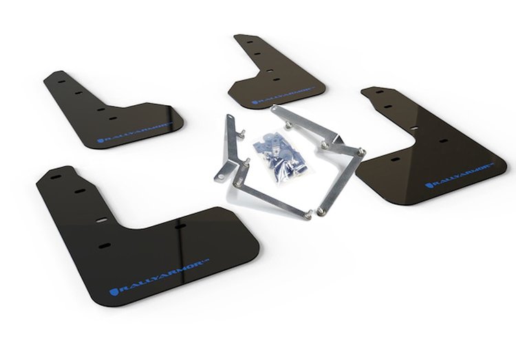 MF51URBLKBL Mud Flap Kit for 2017-2020 Honda Civic Hatchback - Blue Logo