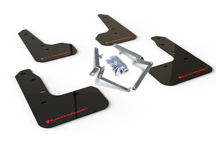MF51URBLKRD Mud Flap Kit for 2017-2020 Honda Civic Hatchback - Red Logo
