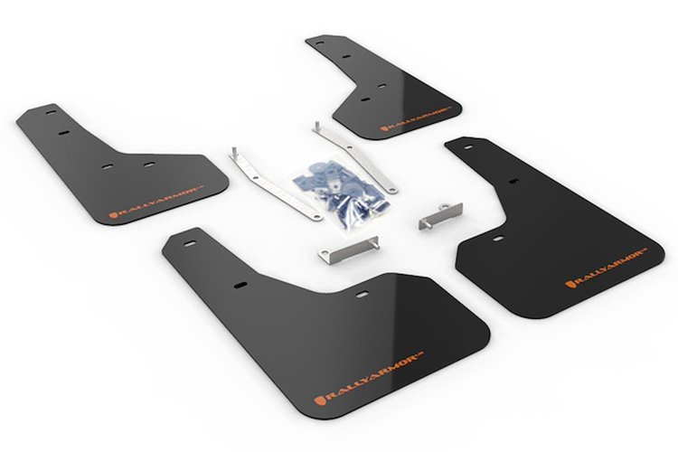 MF52URBLKOR Mud Flap Kit for 2019-2020 Subaru Forester - Orange Logo